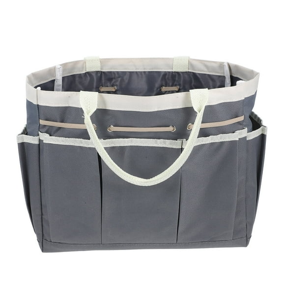 SOPOTUTU Garden Tool Storage Tote Bag with Handle, Dark Grey Oxford Cloth Organizer for Outdoor Gardening Tools