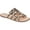 Brown, variant on Collection Womens Hasten Faux Leather Snake Print Flat Sandals