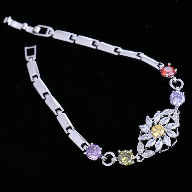Pulseras De Flores De Accesorios De Joyería De Cadena De Muñeca Salvador Pulseras de diamantes de colores