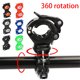 thumbnail image 2 of Naiovety Bicicleta linterna montaje manillar ajustable 360 grados giratorio antorcha soporte abrazadera extraíble montar Clip frontal Ciclismo negro y naranja, 2 of 6