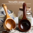 thumbnail image 3 of Wooden Soup Ladles, 2pcs Soup Spoon Safe Long Handle  for Home, 3 of 8