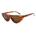 thumbnail image 2 of Gafas de sol de gato Macarena Colorido Lente marrón Marco Plástico Vintaje, 2 of 5