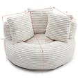 thumbnail image 7 of Leumius Lazy Sofa,Corduroy Fabric Oversized Bean Bag Sofa with High Back,Lounge Floor Sofa for Gaming,Reading Living Room Bedroom Office,Beige, 7 of 7