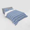 thumbnail image 3 of Ambesonne Ethnic Bedding Set 3 Pcs, Ikat Shibori Bohemian, Twin, Navy Blue and White, 3 of 3