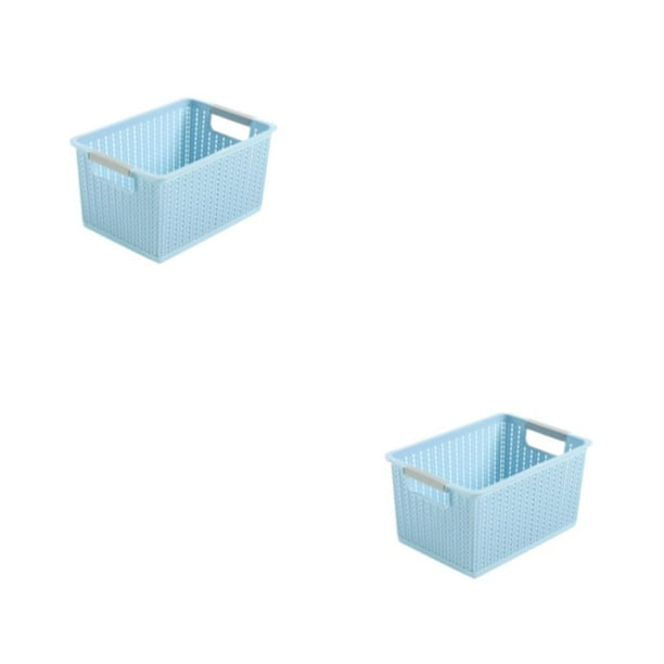 Billuyoard Caja de plástico duradera, organizador de almacenamiento apilable para habitación o dormitorio, organizador de dormitorio, cesta Type3 NO3