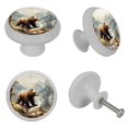 thumbnail image 4 of Bear Fluorescent Drawer Pulls with Screws, Round 4-Pack, Glow-in-the-Dark Cabinet Hardware: Crystal Knobs, Dresser Knobs - Suitable for Cabinets,and Dressers Furniture Decor, 4 of 6