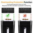thumbnail image 6 of Locksworth 12-Sheet Cross-Cut Paper Shredder, 21L Large Bin with Viewing Window, 5-Min Continuous Run Time, Portable Handle for Home Office Use, 6 of 7