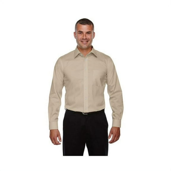 DG530T Devon & Jones Men's Tall Crown Collection Solid Twill Shirt Stone 3XLT