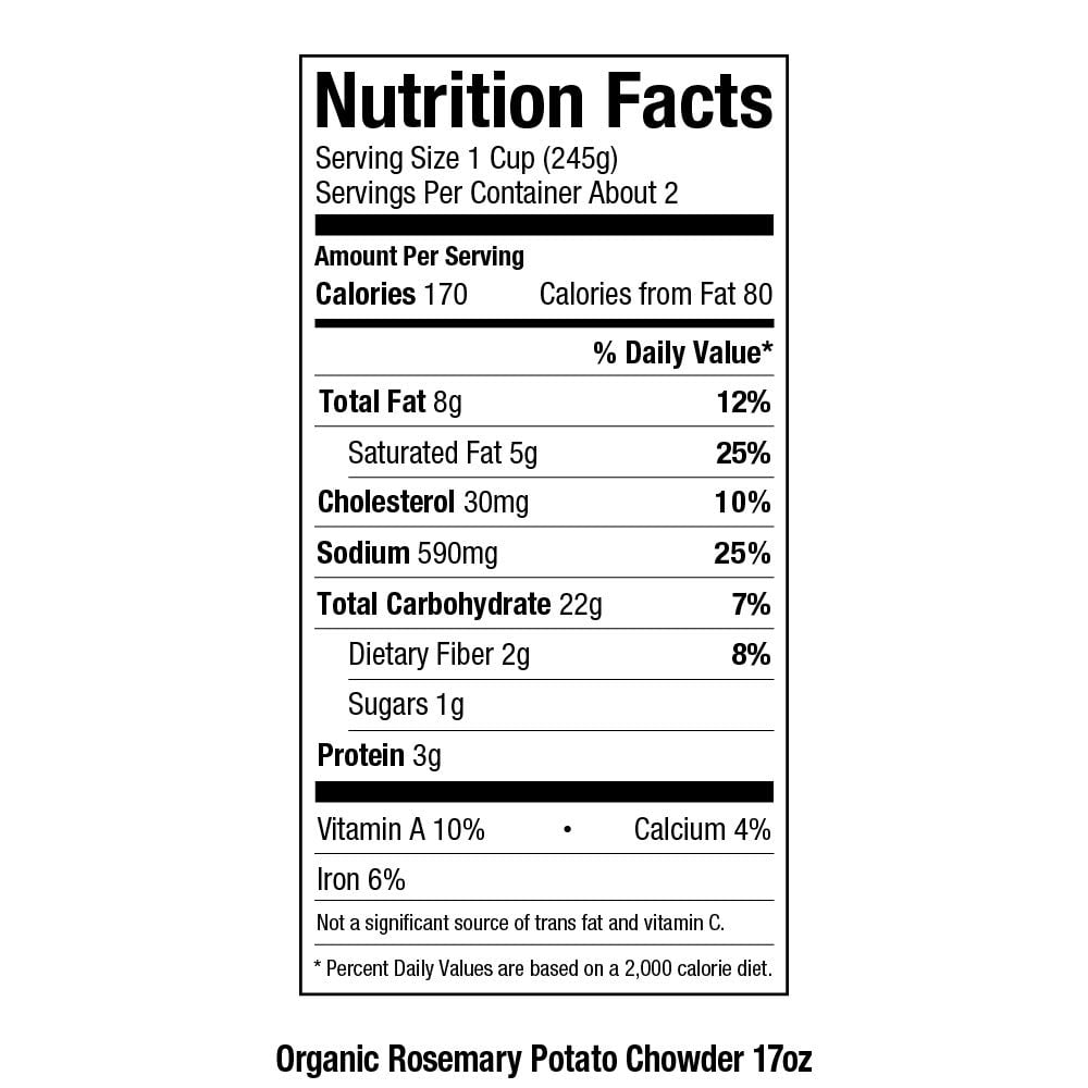 Pacific Natural Foods Chowder Rosemary Potato, 17 Oz