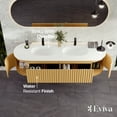 thumbnail image 4 of Eviva Haven 71"W x 22"D Oak Wall-mounted Bathroom Vanity with White Solid Surface Integrated Sink Top, 4 of 7