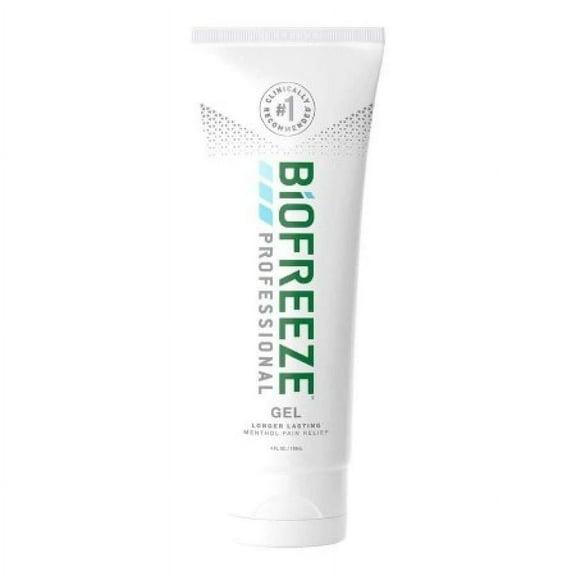 Biofreeze Professional Topical Pain Relief Gel - 5% Strength Menthol, Green Gel, 4 ounce Tube, 1 Count