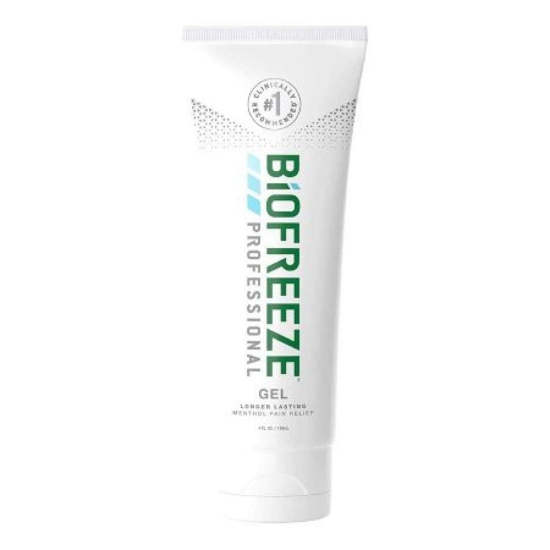 Biofreeze Professional Topical Pain Relief Gel - 5% Strength Menthol, Green Gel, 4 ounce Tube, 1 Count