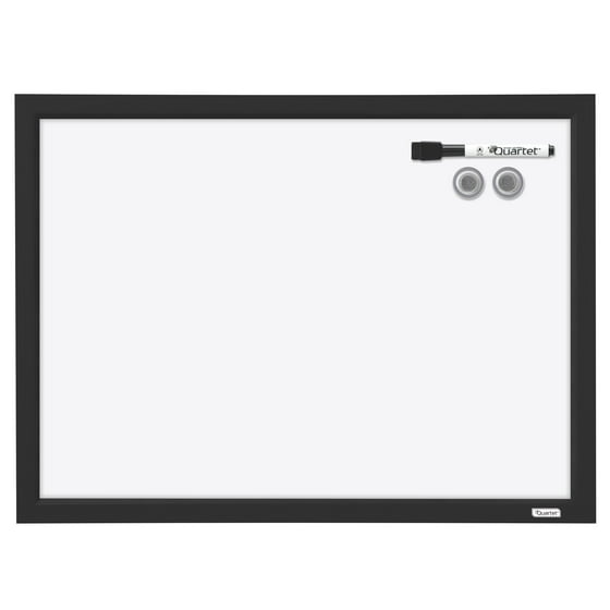 Quartet DryErase Board, 17" x 23", Black Finish Frame