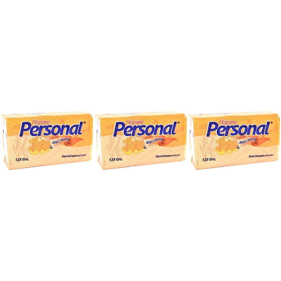 3 Jabón en barra Hispano Personal Honey Miel 125 g 4.4 oz cada uno Grandes barras de jabón Dominica