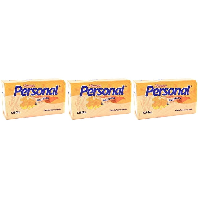 3 Jabón en barra Hispano Personal Honey Miel 125 g 4.4 oz cada uno Grandes barras de jabón Dominica