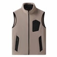 thumbnail image 3 of Lyrehush Mens Fleece Vest Jackets Full-Zip Warm Sleeveless Thermal Layering Outerwear Side Zip Pockets Winter Fall Vests, 3 of 6
