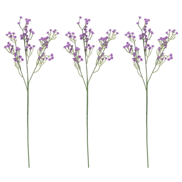 Ohufall 3Pcs/Bunch Baby Breath Artificial Flowers Fake Flowers Blue Wedding Home Table Decor