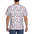 thumbnail image 3 of Bixox Men's Sailing Marine Travel Printed Short Sleeve Skinny Athletic T-Shirt, 3 of 6