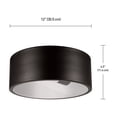 thumbnail image 4 of Globe Electric Teagan 1-Light Dark Bronze Outdoor Indoor Flush Mount Light, 4 of 5