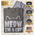 thumbnail image 2 of S4E Men's Meow I'm A Cat T-Shirt Medium Charcoal, 2 of 4