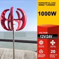 thumbnail image 3 of 800W Vertical Wind Turbine 12v 24V Vertical Axis Wind Generator Small Windmill Free Energy With MPPT Charging Controller ,Easy Installation, 3 of 6