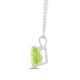 thumbnail image 3 of TimeLess Classics Pear Shape Peridot Solitaire Pendant Necklace in 14K White Gold - 7x5MM, 3 of 5