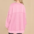 thumbnail image 4 of FAIWAD Sweatshirt for Women Long Sleeve V Neck Solid Color Fall Winter Lightweight Plus Size Top, 4 of 7