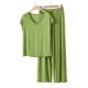 thumbnail image 1 of TaTaai Loose Solid Color T-shirt Pants Pajama Set, Women's Thick Warm Design, All Season Casual Home Work Outfit, Cold Gentle Wash, Line Dry Option Gift, 1 of 6