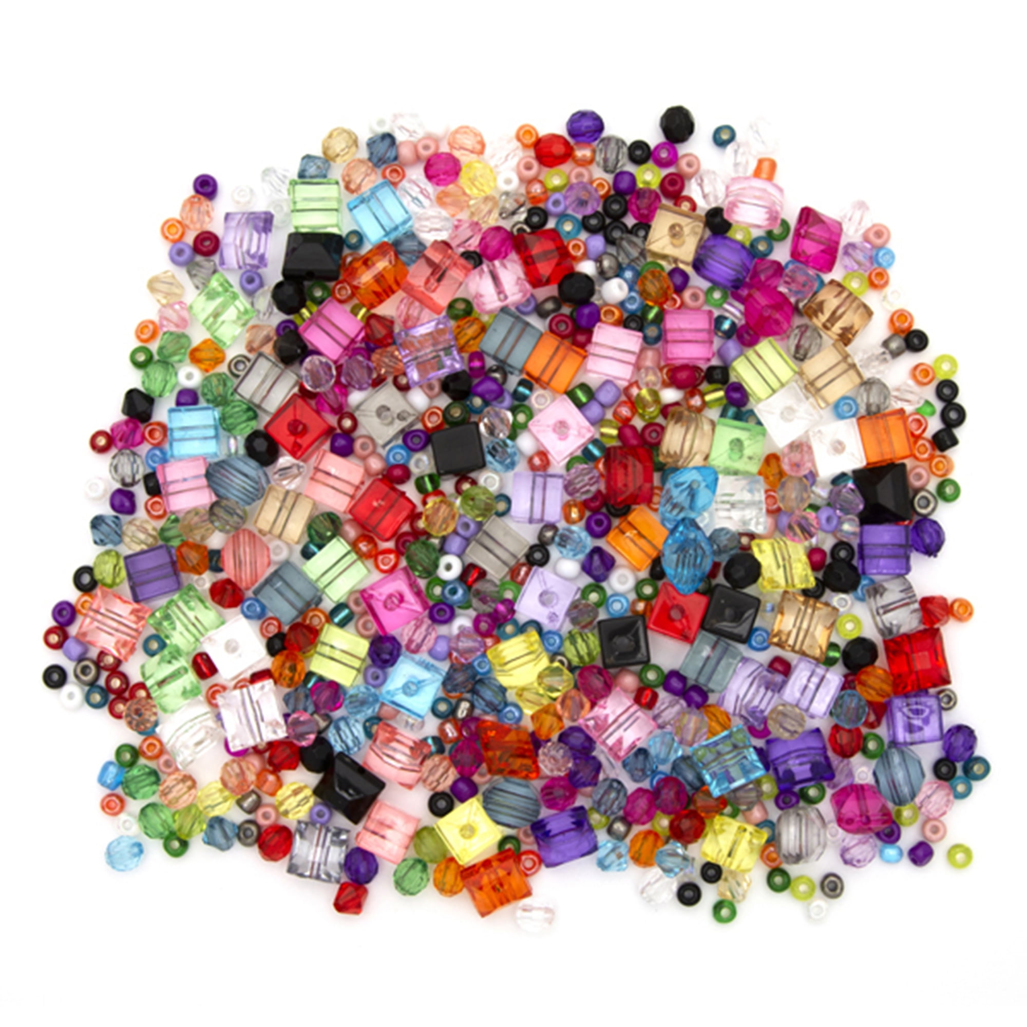 Cousin Fun Pack Acrylic Alphabet Beads 85/Pkg-Square Rainbow, 1