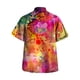 thumbnail image 3 of Camisas Vaqueras Para Hombre XXL Hombres Casual Manga corta Primavera Verano Turndown Neck 3D Impreso Camisas Moda Top Blusa Camisas (Red, XL), 3 of 5