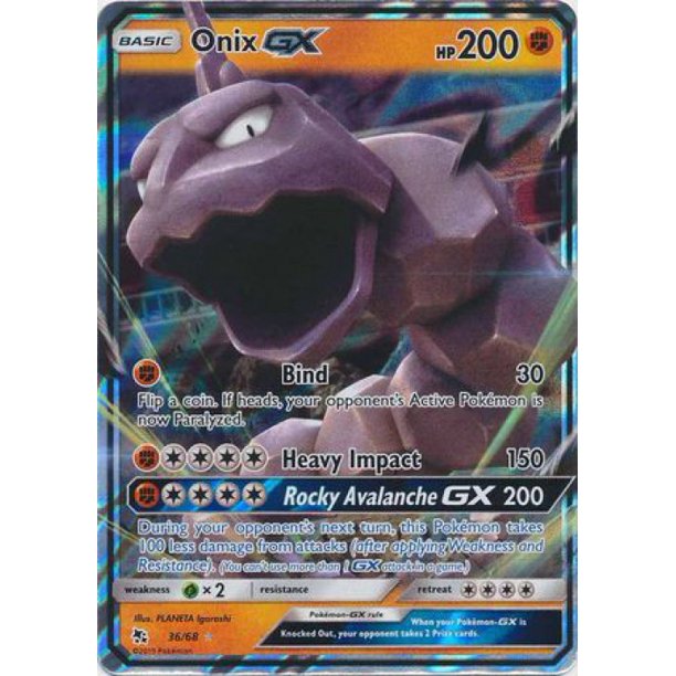 Pokemon Hidden Fates Onix Gx 36 Walmart Com