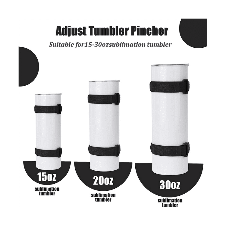 4 PCS Pinch Perfect Tumbler Clamp for 15Oz To 30Oz Tumbler Pincher Tool  Sublimation Sublimation Accessories,Black