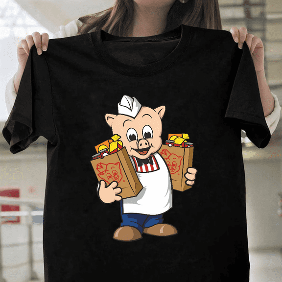 Piggly Wiggly Vintage Retro Self Service Grocery Store Unisex T-Shirt, up to size 3XL.