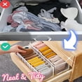 thumbnail image 4 of Vikakiooze Mesh Underwear Socks Storage Box,Foldable Closet Clothes Dividers Nylon Dresser Compartments Organizers Storage Boxes For Underwear, 4 of 6