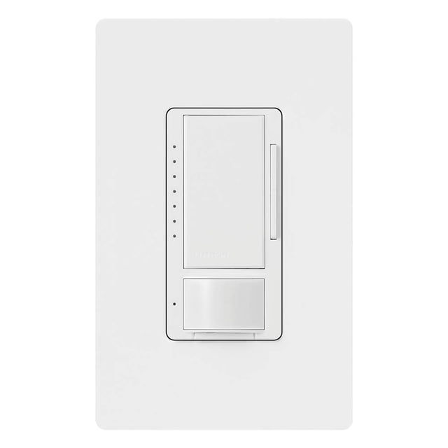 Regulador de intensidad con sensor de movimiento Lutron Maestro, 150 W, LED, blanco