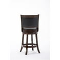 thumbnail image 5 of Bowery Hill 26.25" Wood & Faux Leather Swivel Counter Stool in Cappuccino, 5 of 9