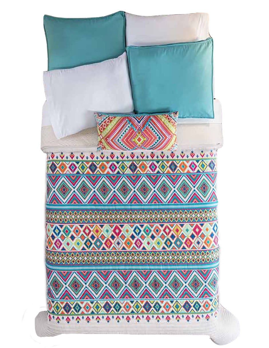 Edredón Matrimonial Vianney Dilar 2,15 m x 2,35 m Cojín Decorativo 0,68 m  x 0,28 m