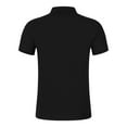 thumbnail image 4 of IYTR Mens Business Shirts Fashion Relaxed Fit Shirts Casual Comfy Summer Solid Color Short Sleeve T Shirts Button-up Round Neck Black L, 4 of 6
