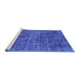 thumbnail image 2 of Ahgly Company Machine Washable Indoor Rectangle Abstract Blue Modern Area Rugs, 2' x 4', 2 of 4