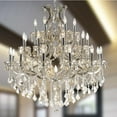 thumbnail image 2 of Versailles 3-Light French Gold Finish Crystal Torch Wall Sconce Light with Clear Crystals, 2 of 3