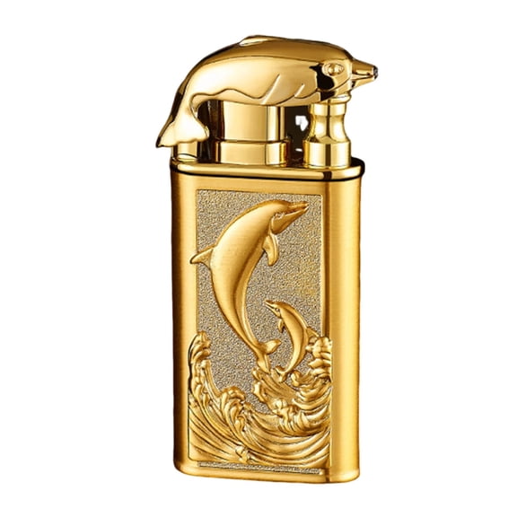 Momihoom Embossed Crocodile Design Jet Flame Lighter, Windproof Refillable Lighter for Outdoor and Everyday Use