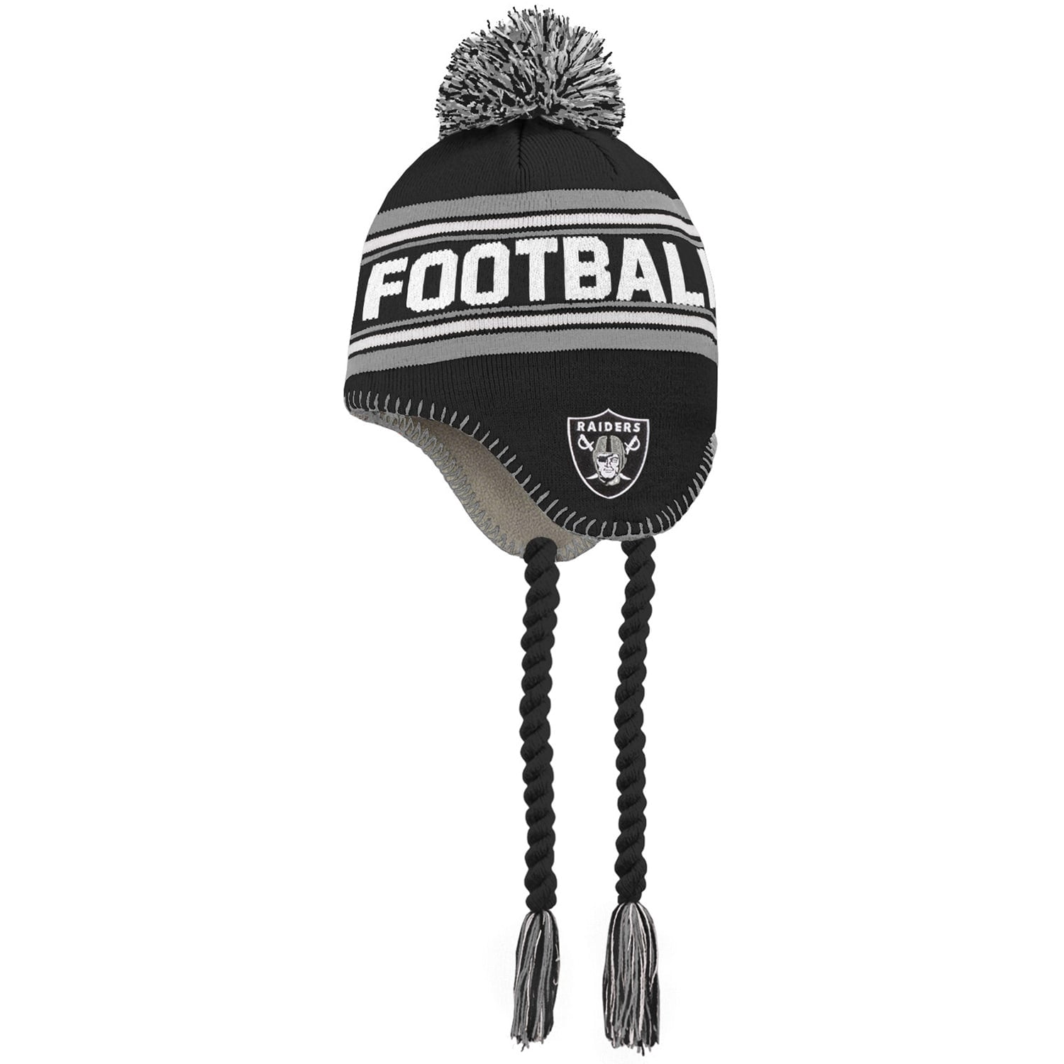 Jacquard Tassel Knit Hat with Pom 