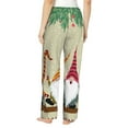 thumbnail image 2 of Bixox Women's Christmas Card With Gnomes Patterned Pajama Pants Loungewear, 2 of 5
