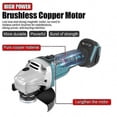 thumbnail image 3 of Makita 18V Cordless Angle Grinder with Battery for DIY & Professional Use, 3 of 5