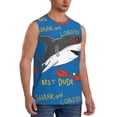 thumbnail image 2 of Bixox Men's Shark With Sunglasses and Lobste Printed Shirt Sleeveless Fitness Tank Top-XX-Large, 2 of 7