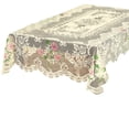 thumbnail image 4 of Tuvgenk Polyester Fiber Polyester Lace Tablecloth Vintage 60x90 Inch Flowers Tablecloth Square White Decorations Tablecloths, 4 of 5