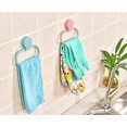 thumbnail image 3 of Punch-Free Bathroom Towel Ring Plastic Towel Hanging Ring Oval Towel Rack Wall Mount Towel Holder Set Bathroom Accessories for Home Hotel Kitchen 5 Pc, 3 of 4