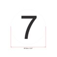 thumbnail image 2 of Unique Bargains 13mm Dia Coated Paper Round Number Stickers Number 7 White, 15 Sheets, 2 of 4