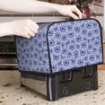 thumbnail image 7 of Balery Blue And White Flowers Pattern Oven Cover Kitchen Bread Machine Protector, 4 Slice Toaster Cover for Home, Anti Dust Fingerprint Coaster Cover, 7 of 7