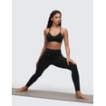thumbnail image 4 of CRZ YOGA Butterluxe Ruched Sports Bras for Women V Neck  Y Back Wireless Padded Yoga Crop Top, 4 of 6